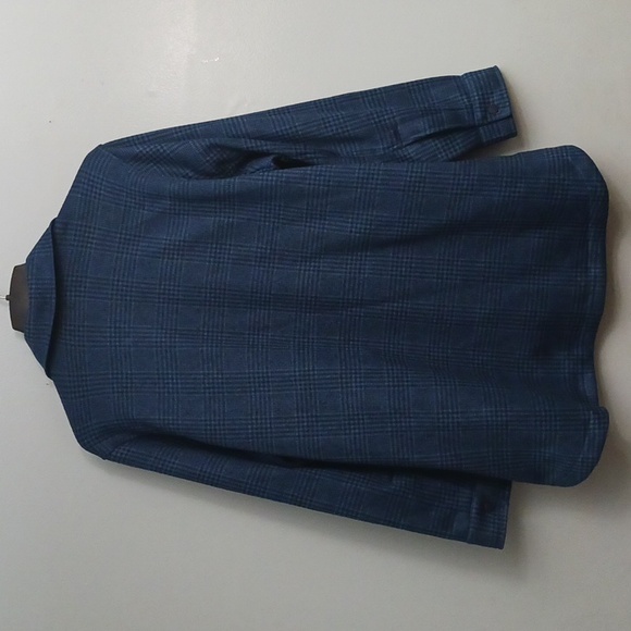 Land's End size 2X women's fleece shacket in a Glen Plaid deep sea navy … - Picture 9 of 17